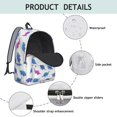 thumbnail image 4 of Dinosaur and Silhouette White Pattern Backpack for School, Cute School Bag with Adjustable Shoulder Straps and Padded Back, 15.7"x11.8"x5.5", 4 of 5