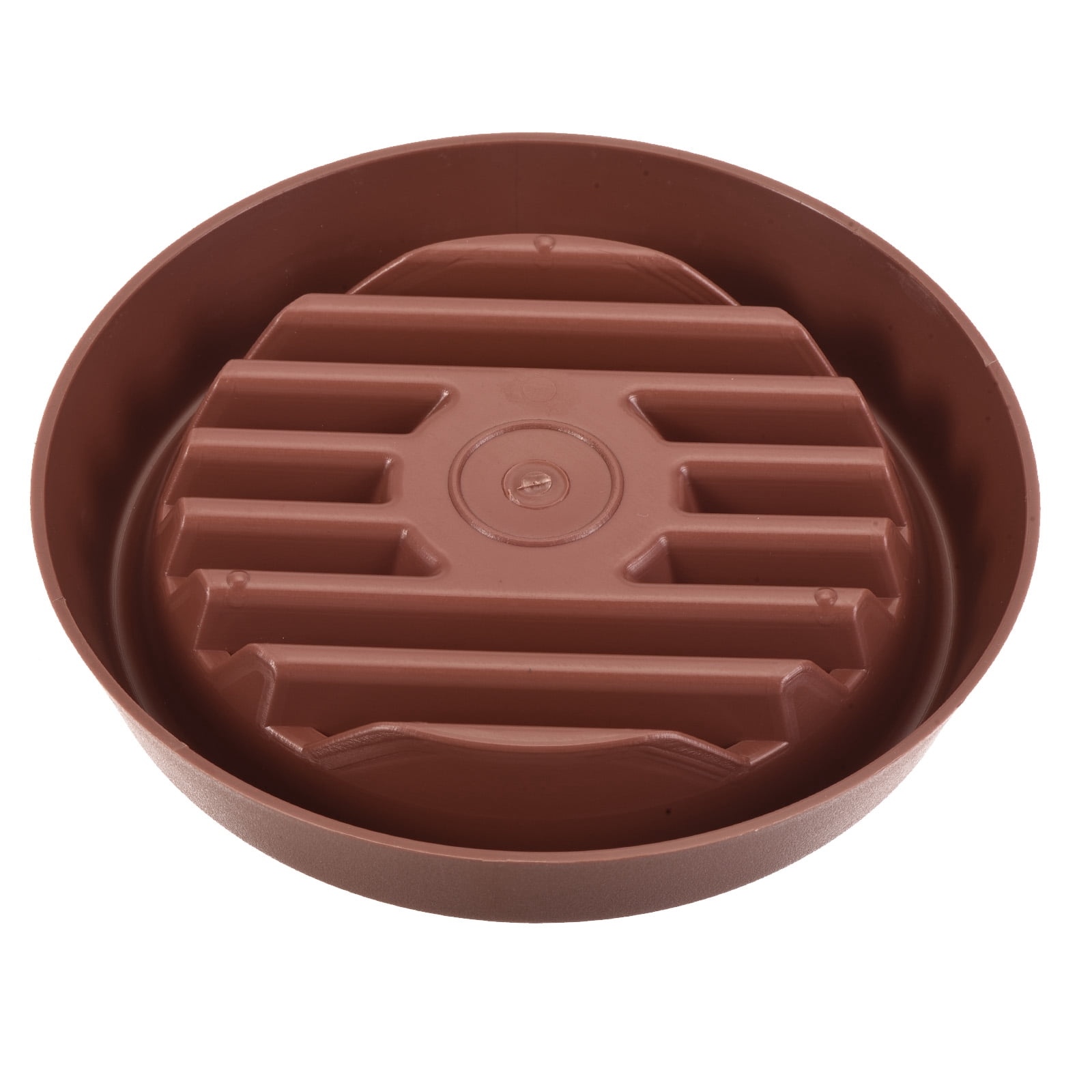 Unique Bargains Waved Base Plastic Round Plant Drip Tray 3pcs Red 6"