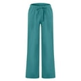 thumbnail image 5 of Men's Fashion Solid Color Slim Loose Casual Pants, Waist with Pockets Trousers for Streetwear and Daily Outings,Turquoise,2XL, 5 of 7