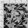 thumbnail image 2 of oneOone Polyester Spandex Black Fabric Florals Craft Projects Decor Fabric Printed By The Yard 56 Inch Wide, 2 of 6