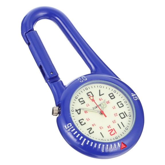 COSMOBETTY 1Pack Blue Stainless Steel Belt Fob Watch for Outdoor Hiking and Mountaineering 3.07X1.57X0.39in