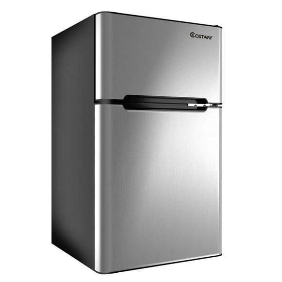 Costway Refrigerator Small Freezer Cooler Fridge Compact 3.2 cu ft.