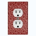 thumbnail image 1 of Metal Light Switch Wall Plate Outlet Cover (Coffee Espresso Mocha Bean Maroon Pattern - Single Duplex), 1 of 2