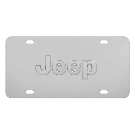 Jeep License Plate Universal Front Stainless Steel Jeep License Plate Universal Front Stainless Steel Decorative