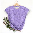 thumbnail image 4 of Hauts d'Été pour Femmes DYTTDG T-shirt à Fleurs Mode pour Femmes Grande Taille Col Rond Manches Courtes Décontracté Ample Tee Haut Hauts pour Femmes Liquidation Moins de 10 Multicolore,m, 4 of 5