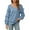 Blue, variant on Women's V Neck Long Sleeve Shirts Loose Fit Tunics Ruffles off Shoulder Waffle Knit Solid Color Tops Fall Tee Blouse (XL, Pink)
