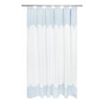 thumbnail image 2 of Beautiful Hydrangea Blue Scallop Gauze Shower Curtain by Drew Barrymore, Cotton, 72" x 72", 2 of 9
