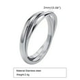 thumbnail image 3 of 316L Stainless Steel 2 in 1 / 3 in 1 Wedding Band Silver/Gold Rings Set Size 6-9, 3 of 8