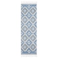 thumbnail image 2 of Luxe Weavers Moroccan Geometric Area Rug Blue 2x7 Braided Fringe Runner Rug, 2 of 6