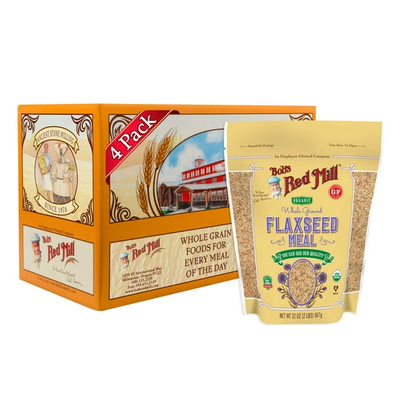 Bob's Red Mill Organic Brown Flaxseed Meal, 32-ounce (Pack of 4)