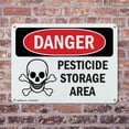 thumbnail image 4 of (2 Pack) Pesticide Storage Area OSHA Danger Sign 18 Inch X 12 Inch Plastic Sign, Weather Resistant, UV Protected for Workplace, Business, and Construction Site, Made in the USA, 4 of 8