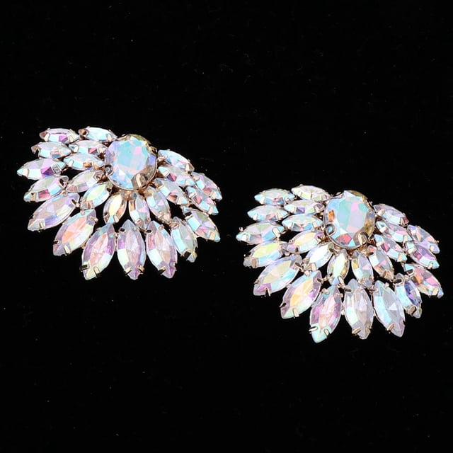 2x Rhinestone Wedding Party Prom Shoe Clips Shoe Accessories - C