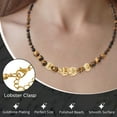 thumbnail image 3 of Shop LC Goldtone Beads Feng Shui Yellow Tigers Eye Pi Xiu Carved Beaded Necklace for Women Size 18-20" Birthday Gifts for Women, 3 of 8