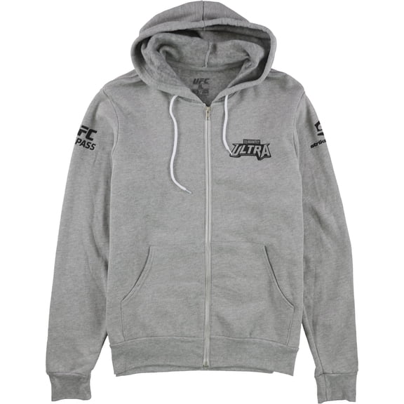 UFC Mens Quintet Ultra Hoodie Sweatshirt, Grey, Small