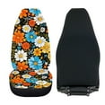 thumbnail image 4 of ZIATUBLE Hippie Flower Car Front Seat Covers Universal High Back Design Front Seats Only Auto Accessories Protectors Decor 2 Pcs Bucket Seat Cover Fit Most Cars Sedan Truck SUV Van, 4 of 7