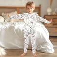 thumbnail image 6 of Dailycode Cotton Pajama Set Snug Fit Long Sleeve Top and Pants for 18M-8Y Deer Floral Branches, 6 of 7