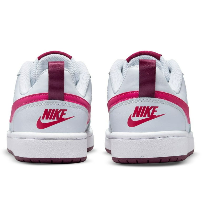 Nike Court Borough Size Low Platinum/Pink Prime Shoes 6, 2 GS Girls Color: Pure