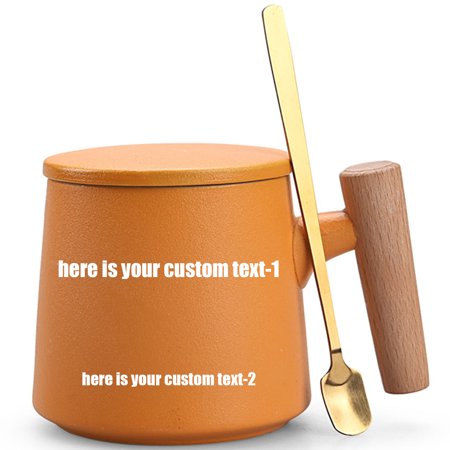 

Ceramic Mug Large Coffee Mugs Personalised Mugs With Text Personalised Gifts Customised Gifts Custom Mug Teacher Mug Mugs For Women-Orange-8*10CM