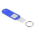 thumbnail image 4 of Uxcell 60x21mm Plastic Key Tags with Split Keyring Blue 16 Count, 4 of 4