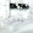 thumbnail image 4 of Rosec Jewels Moissanite Stud Earrings Teardrop - Wedding Earrings for Women (5x7 mm Pear Shape, D-VS1 Quality), 18K White Gold, 4 of 8