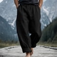 thumbnail image 2 of XIAOCHA Drawstring Waist Pants for Men Casual Everyday Relaxed Fit Baggy Trousers, 2 of 6