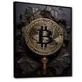thumbnail image 2 of Designart "The Dark Elegance Of Bitcoin" Fashion Bitcoin Floater Framed Wall Decor, 2 of 5