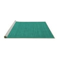 thumbnail image 2 of Ahgly Company Machine Washable Indoor Rectangle Abstract Turquoise Blue Contemporary Area Rugs, 2' x 4', 2 of 4