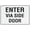 Warning Sign 4, variant on Vintage Metal Tin Sign Entry Black And White (Left Arrow) 8"x12" Retro Metal Tin, Shop Yard Man Cave Garage Outdoor Funny Wall Decor, Entry Left Marker