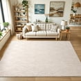 thumbnail image 6 of Findosom 6'x9' Soft Cozy Fluffy Wave Rugs,Non Slip Washable Modern Geometric Area Rug High Low Pile Stain Resistant Contemporary Carpet for Living Room Bedroom Dining Room, 6 of 8