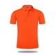 thumbnail image 1 of Camisa de manga corta para hombre, elástica, de color puro, transpirable, que absorbe la humedad, corte ajustado, secado rápido, color naranja, talla XXXXL, 1 of 12