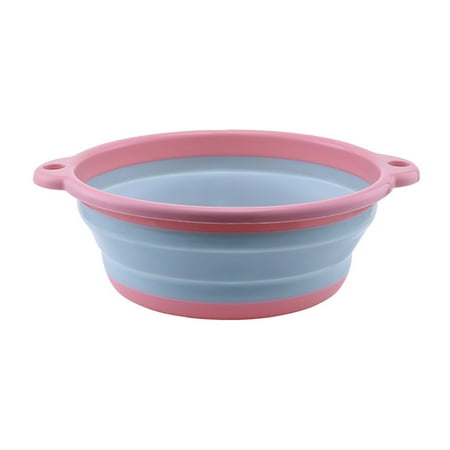 

Shebeky Folding Basin Foldable Hanging Hole Large Capacity Space Saving Thick Washing BPA-Free Multi-Purpose Collapsible Wash Basin Bathroom Supply