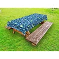 thumbnail image 1 of Paisley Outdoor Tablecloth, Ethnic Ocean Waves Like Design with Big and Small Raindrops Inspired Artwork, Decorative Washable Fabric Picnic Table Cloth, 58 X 84 Inches,Blue and Green, by Ambesonne, 1 of 2