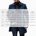 thumbnail image 6 of FRSASU Men's Mid‑Length Overcoat Single‑Breasted Notched Lapel Collar Warm Casual Business Winter Outerwear Coat Navy, 6 of 6