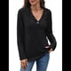 thumbnail image 1 of Sudadera con Capucha para Mujer, de y Otoño, con Cuello en V, Larga y Botones con Cordón. Negro S, 1 of 10