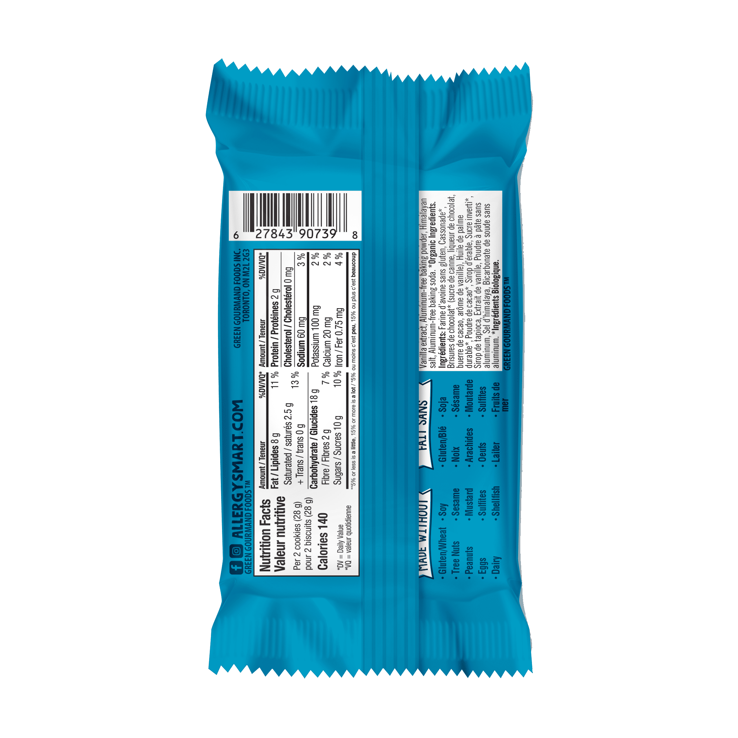 Allergy Smart Double chocolat Biscuit 140g