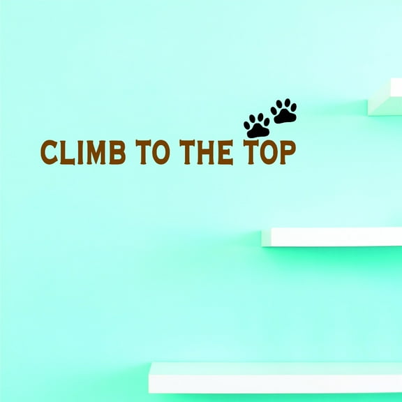 Custom Wall Decal Vinyl : Climb To The Top Home Decor Picture Art 16 X 40