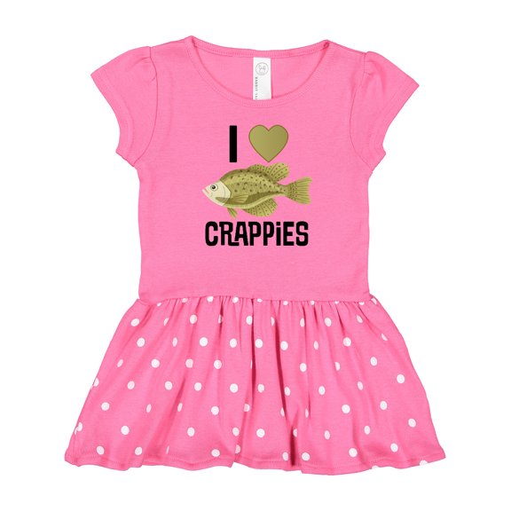 Inktastic Crappie Fishing I Love Crappies Gift Baby Girl Dress