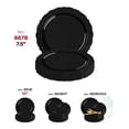 thumbnail image 6 of Smarty 7.5" Black Vintage Round Disposable Plastic Salad Plates 120ct, 6 of 7
