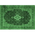 thumbnail image 1 of Ahgly Company Indoor Rectangle Medallion Emerald Green Traditional Area Rugs, 2' x 4', 1 of 4