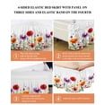 thumbnail image 5 of Pastoral Flowers Bed Skirt King Size 16" Drop Colorful Plants Floral Leaves Watercolor Ruffled Wrap Around Bed Skirts Adjustable Elastic Bedskirt Dust Ruffle for King Size Bed, 5 of 7