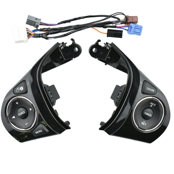 Steering Wheel Control Switch Button For Honda Jade 2013-2020 For Civic 2012 - 2015 ABS Multifunction Audio Volume Cruise Control Switch Replace ‎35880-TR6-A01 35880-TR0-A02-a pair Wire