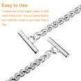 thumbnail image 5 of Uxcell Iron Flat Chain Strap, 43" Handbag Purse Chain Strap DIY Bag Replacement, Silver Tone, 5 of 6