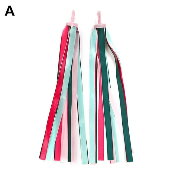 Hloma 1 Pair Beautiful Tricycle Tassels Simple Installation Eco-friendly No Odor Handlebar Streamers for Bicycle