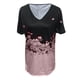 thumbnail image 4 of Puntoco Adulto Moda Mujer Cuello en V Manga corta tops Camiseta Estampados de flores Suelto Corto Puntoco Puntoco-7138, 4 of 5