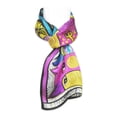 thumbnail image 2 of Wrapables® Vibrant 100% Silk Long Scarf 51" x 10.5", Cats, 2 of 4