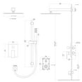 thumbnail image 4 of Kichae Shower System - 12 inch Rain Shower head with Valve Combo, Wall Mounted Bathroom Shower Set, 4 of 6