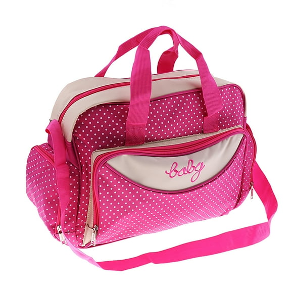 Lunares Grandes Impermeables Del Bolso Del Del Pañal de Que Cambian Rosa Zulema Bolso tote para cambiar pañales