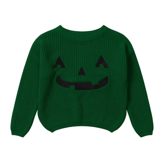 XZNPDUCQ Girls Cardigan Sweater Button Long Sleeve Crewneck Knit Solid Sweaters Tops Halloween Sweater Long Sleeve Ghost/Pumpkin Cardigan Coat,12-18 Months,Blue