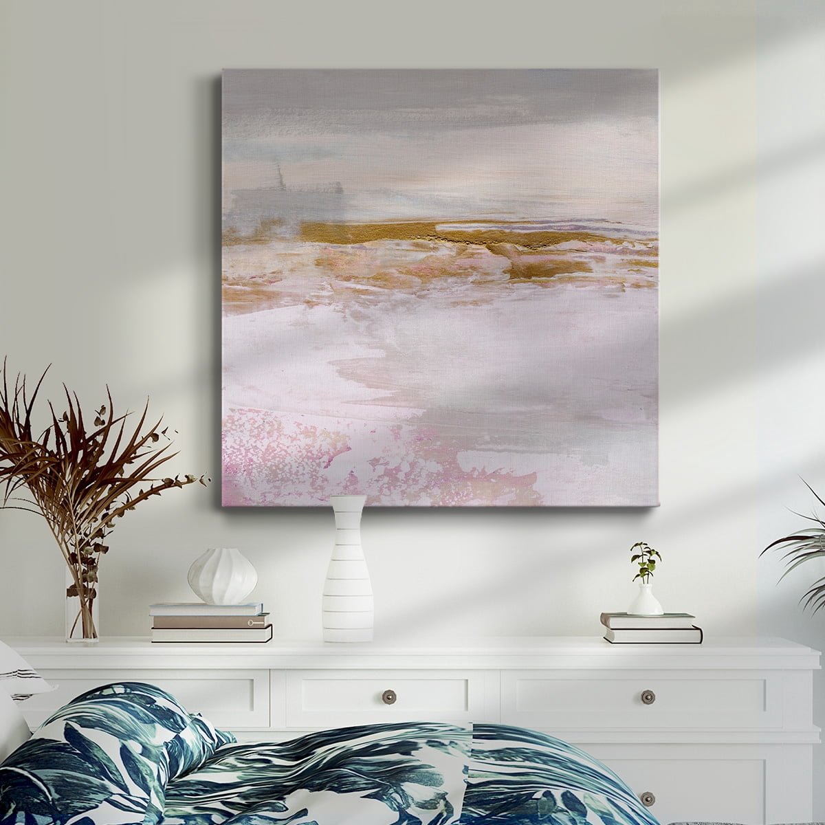 Wexford Home Magenta Skyline I-Premium Gallery Wrapped Canvas, 24" x 24" - Ready to Hang