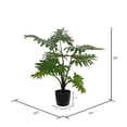 thumbnail image 3 of Vickerman 25" Artificial Potted Grand Philodendron Bush., 3 of 7